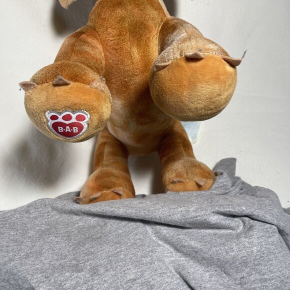 Build A Bear Triceratops Dinosaur Plush Sounds I Love You 17" brown orange 2016 - Picture 3 of 5